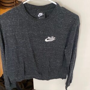 Nike Charcoal Gray Cropped Sweatshirt